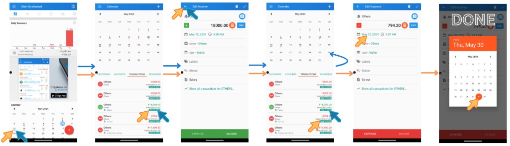 Example Android Lab task and PRM-guided agent behavior